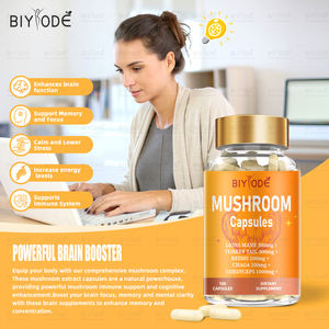 OEM ODM integratore alimentare Premium biologico personalizzato criniera di leone miscela di funghi capsule adattogeni - Product Image 2