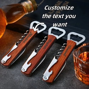 Biểu Tượng Tùy Chỉnh Corkscrews Rượu Vang Mở Cho Món Quà Cưới, Gỗ Xử Lý Bia Mở Chai, Rượu Vang Công Cụ - Product Image 1