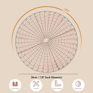 <span class=keywords><strong>LISI</strong></span> Regla de escala circular de 360 grados, herramientas de división de arcilla para cerámica, transportador de círculos iguales, disco giratorio de plástico transparente para medir diámetros - Product Image 5