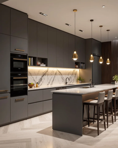 Juego de Gabinetes de <span class=keywords><strong>Cocina</strong></span> Modulares Completos de Acero Inoxidable 304 de Diseño Industrial Moderno Personalizado de Fábrica, <span class=keywords><strong>Electrodomésticos</strong></span> Inteligentes Ecológicos - Product Image 2