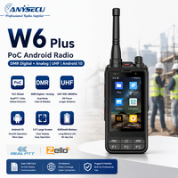 Pour Anysecu W6PLUS DMR UHF 4G POC Talkie-walkie 2 Go + 16 Go Android 10 Étanche IP68 400-480 MHz Double fente temporelle Batterie 4200 mAh