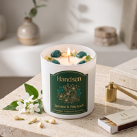 Pot à bougie blanc opaque 8oz 12oz, récipient en verre vide, personnalisation d'étiquettes botaniques, vente en gros, adapté aux fabricants de bougies en cristal