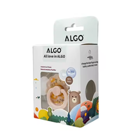 Sucette ronde en silicone de qualité alimentaire avec poignée pour nouveau-nés de 0 à 12 mois, sans latex, sans BPA, écologique, tétine apaisante