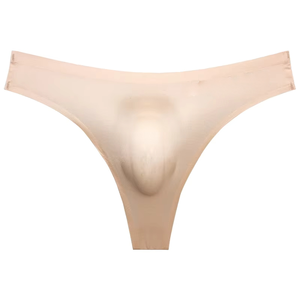 <strong>Men's</strong> Sexy Transparent Thin Ice Silk Low Waist Triangle Single Thong Sports Fitness Letters Print <strong>Briefs</strong> &amp; Boxers - Product Image 5