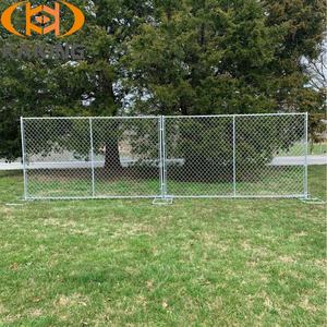 Clôture de sécurité temporaire en acier enduit de poudre, 8 pieds de haut, noire, mobile, à piquets, amovible, rétractable - Product Image 4