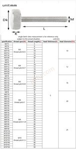 Vite a pollice con pomello zigrinato grande e piatto in acciaio inossidabile SS304 GB835 M3 M4 M5 M6 <span class=keywords><strong>M8</strong></span> M10 - Product Image 4