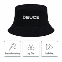 Cappello a Secchiello Unisex in Cotone Corduroy con Ricamo 3D Premium, Stile Streetwear Traspirante, Certificato CE e Conforme RoHS