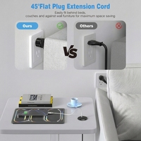 Enchufe de Corriente Empotrable Industrial de Carga Rápida para Mesa, 1 Salida, Puertos USB-A y Tipo-C, Certificación ETL para Escritorio con Regleta de Alimentación