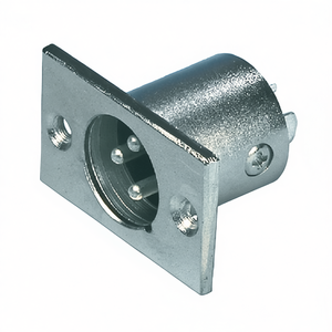 ขั้วต่อ XLR 3 พิน ตัวผู้ โลหะสีเงิน ปลั๊กเสียงและวิดีโอ - Product Image 2