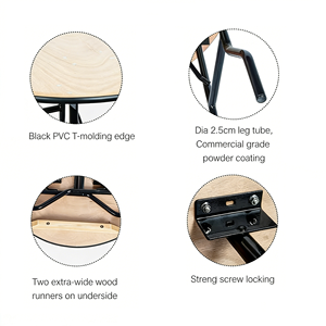 Mesa de Cóctel Redonda de Madera Maciza de Estilo Moderno para el Hogar, <span class=keywords><strong>Bar</strong></span>, Cafetería, Restaurante, Altura Ajustable, Mesa de <span class=keywords><strong>Bar</strong></span> Resistente para Fiestas al Aire Libre - Product Image 3