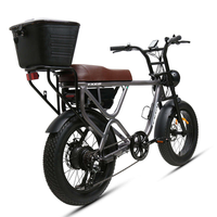 Vélo électrique TXED en promotion, double siège, moteur arrière 48V 250W, 7 vitesses, pneus larges 20 pouces, pour deux cyclistes, vélo de montagne électrique de tourisme