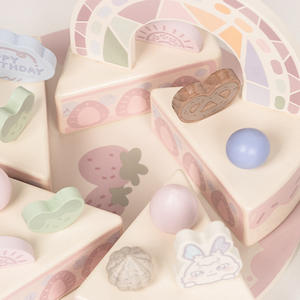 Maison de jeu en bois pour enfants beau cadeau pour décor d'anniversaire de petite fille <span class=keywords><strong>cuisine</strong></span> salle à manger jouet alimentaire - Product Image 6