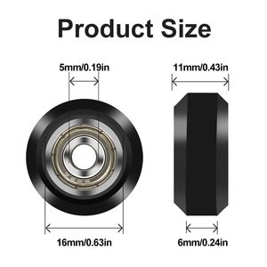 Rueda para impresora 3D Creality, polea de plástico POM, rodamiento 625zz para Ender 3, 10 unidades - Product Image 3