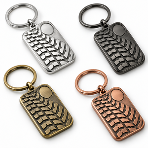 Llavero Metálico Personalizado con Relieve <span class=keywords><strong>de</strong></span> Banda <span class=keywords><strong>de</strong></span> Rodadura <span class=keywords><strong>de</strong></span> Neumático, Logotipo Personalizado, Regalo Promocional al por Mayor, Proveedor OEM, Fabricante <span class=keywords><strong>de</strong></span> Souvenirs - Product Image 1