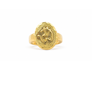 DIVYORO Vintage Inspired Gold Plated <b>Men</b> <b>Ring</b> Copper and Brass Fashion Jewelry Classic Finger Accessory for Daily Wear - Product Image 1