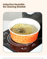 Bol à ramen jetable 1300cc – Bols en papier de qualité alimentaire pour cuisinière à ramen instantané – Contenants à soupe jetables, compatibles induction, pour une utilisation propre
