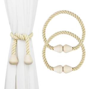 Fermacorda Magnetico Design 2025 per <span class=keywords><strong>Tende</strong></span> Bohémien, Decorazione Casa con <span class=keywords><strong>Perline</strong></span> in <span class=keywords><strong>Legno</strong></span> - Product Image 5