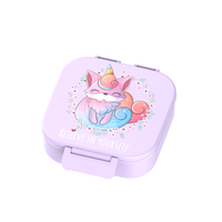 Boîte à lunch pour enfants pratique et mignonne, sans BPA, écologique, couvercle en plastique, réutilisable, compatible micro-ondes, compartiments multiples, repas nutritifs