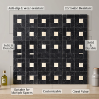 Carreaux de mosaïque en céramique personnalisables, antidérapants, résistants à l'usure, texture pierre, finition mate, épaisseur 10 mm, 300x300 mm, chambre, cour