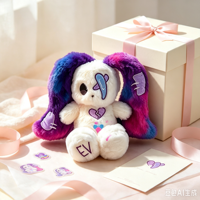 Boneka Kelinci Telinga Panjang Bersertifikat OEM ODM CE EN71, Boneka Hewan Isi Lembut, Menyeramkan, Unik, Karakter Kustom, Hadiah Merchandise