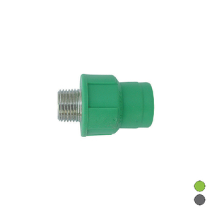Raccord fileté mâle en polypropylène 3/4 x diamètre 25 gris pour jardinage - Product Image 1