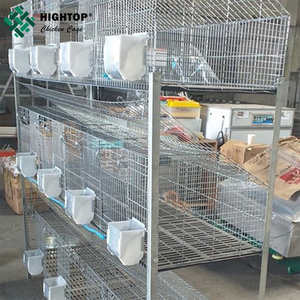 Di alta qualità nuovo commerciale all'aperto grande acciaio inossidabile impilato tipo H coniglio gabbia di allevamento 18 conigli capacità lungo servizio - Product Image 2