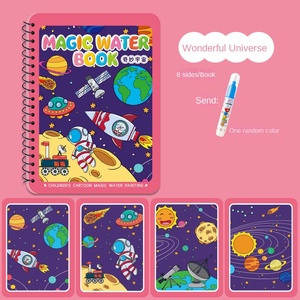 <span class=keywords><strong>Mini</strong></span> ensemble de peinture aquarelle éducative pour enfants avec 80 feuilles de papier-Impression offset de jouet de remplissage réutilisable magique - Product Image 1