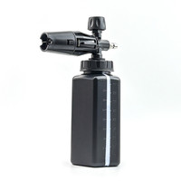OnniLuLu 1L neige mousse canon lavage de voiture mousse pulvérisateur grande bouche couleur noire mousse déclencheur Lance