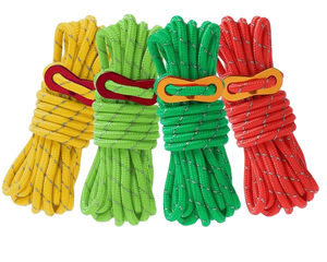 Corde de fixation réfléchissante de 4 mm x 4 m en gros, paracorde colorée de 4 mm d'épaisseur pour la fixation de tentes, auvents et abris de camping en extérieur - Product Image 2