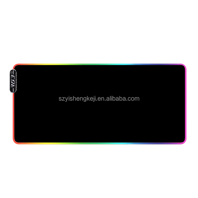 Desktop Large LED RGB Gaming Mouse Pad for PC Laptop Waterproof Plus Mouse Mat with Stitch Edge Support Pattern Customization