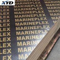 Precio de Fábrica al por Mayor, Tablero Fenólico para Encofrado de Construcción de 1220x2440mm y 18mm, Contrachapado Marino con Revestimiento de Película Negra