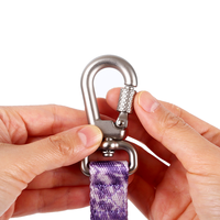 Mousqueton pivotant robuste pour chien, en alliage de zinc avec verrouillage à vis, logo couleur personnalisé pour les marques d'accessoires pour animaux de compagnie