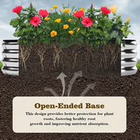 Jardinière ovale surélevée en métal personnalisable, grande, écologique, pour plantes et légumes