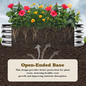 Jardinière ovale surélevée en métal personnalisable, grande, écologique, <span class=keywords><strong>pour</strong></span> plantes et légumes - Product Image 5