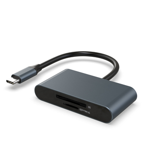 휴대용 USB-C SD/미니 SD TF 메모리 카드 리더기 iPhone 15 iPad MacBook 노트북에 대한 알루미늄 합금 외부 설치 - Product Image 2