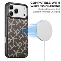 Étui pour iPhone 18 Pro Max compatible avec la recharge sans fil, porte-cartes magnétique, portefeuille, support, simili cuir, 17, 16, 15