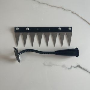 Multi Toothed Garden Rake Steel Head 7 Tines Detachable Agricultural Soil Turning Tool - Product Image 3