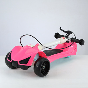 Patinete Plegable para Niños con Luces, Altura Ajustable, para Mayores de 12 Meses, Color Morado - Product Image 4