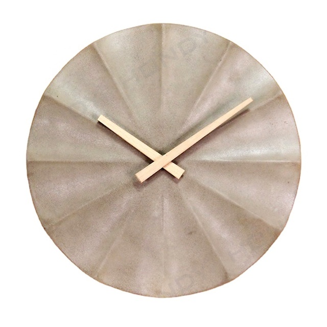 Home Decoration European Industrial-Style Round Cool Cement Concrete Wall Clock