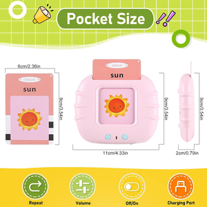 Cartes mémoire personnalisées avec impression, 224 mots, anglais, espagnol, arabe, <span class=keywords><strong>allemand</strong></span>, français, cartes parlantes, jouets éducatifs pour la maternelle, pour les tout-petits - Product Image 4