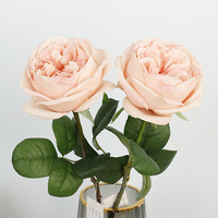 Bunga Buatan Grosir Sentuhan Realistis Peony Rose untuk Dekorasi Pernikahan Tangkai Tunggal Bunga Putih