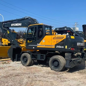 Excavatrice Hyundai 210W-9 d'occasion à 95% neuve, prix bas, importée du Japon, 21 tonnes, excavatrice sur roues Hyundai d'occasion, excavatrice Hyundai 210W-9 à vendre - Product Image 3
