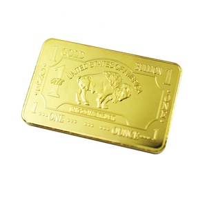 Barra de Oro de Recuerdo FS-Craft de Alta Calidad, Chapada en Oro 999 de 1 Onza, con Diseño de Búfalo - Product Image 2
