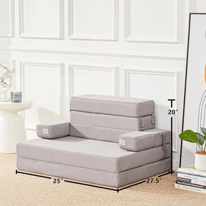 Foldable Sofa <b>Bed</b> 25x27.5x20 Inch Removable Washable Cover Multifunctional Living Room Balcony Furniture - Product Image 1