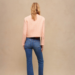 <span class=keywords><strong>Blazer</strong></span> da <span class=keywords><strong>donna</strong></span> di lusso con scollo tondo impreziosito da bottoni personalizzati di alta qualità elegante giacca da <span class=keywords><strong>donna</strong></span> corta in <span class=keywords><strong>Tweed</strong></span> - Product Image 6