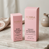 Boîte d'emballage en carton blanc avec logo personnalisé imprimé pour flacon compte-gouttes, soin de la peau, essence, carton en papier