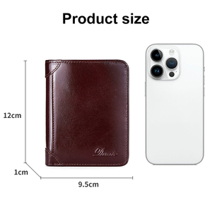 Portafoglio retrò di nuova moda WRF-65, blocco RFID in vera <span class=keywords><strong>pelle</strong></span> porta soldi porta carte da uomo portafogli borse in <span class=keywords><strong>pelle</strong></span> - Product Image 5