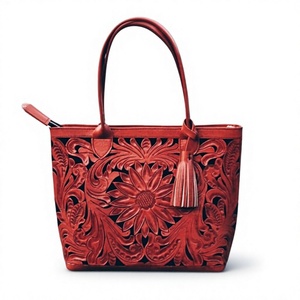 Pochette en cuir personnalisable avec gravure, motif rayé, fermeture éclair, légère, imperméable, grande capacité, écologique, style vintage - Product Image 2