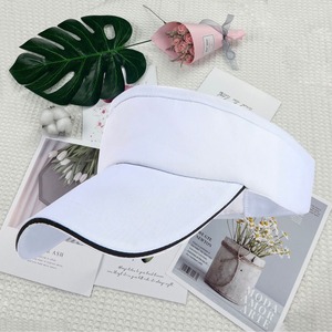 Summer Outdoor Sun Protection Visor Hat Flat Brim Unisex Adults Children Middle Aged Elderly Embroidery Lettering - Product Image 3