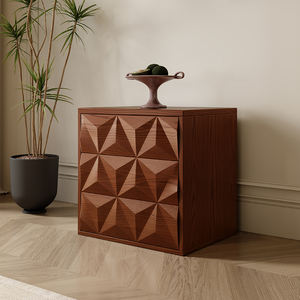 Armoire Carmen rétro en bois massif pour petit appartement, rangement <span class=keywords><strong>TV</strong></span>, complète tout décor de salon - Product Image 2